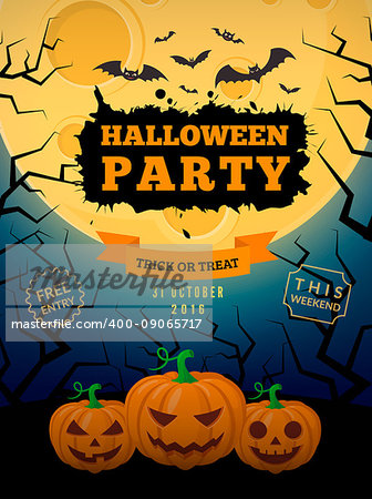 Halloween party background design. Eps 10 vector illustration