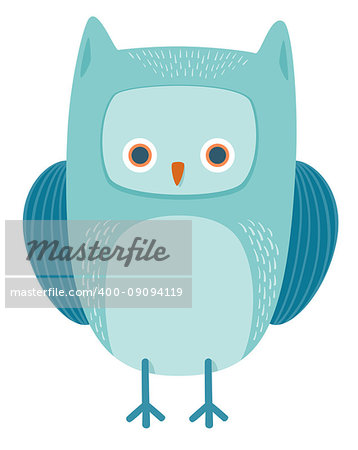Cartoon Illustration of Cute Owl Bird Animal Mascot Character