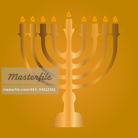 Colored background traditional elements for hanukkah celebrations