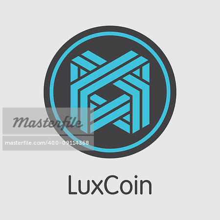 Luxcoin Finance. Cryptocurrency - Vector Graphic Symbol. Modern Computer Network Technology Element. Digital Element of LUX. Concept Design Element.