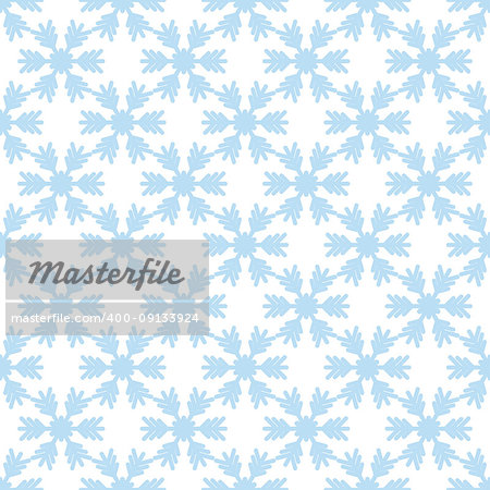 Seamless pattern with snowflakes on white background. Vector Illustration