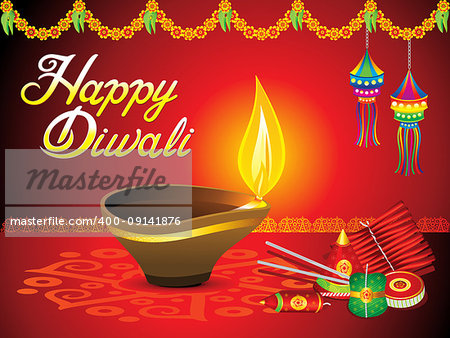 abstract artistic diwali background vector illustration