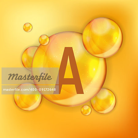 Vitamin A Icon Antioxidant. Vector Illustration EPS10