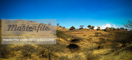 View to Bilen aka Bogo or Agaw tribe village, Keren, Anseba region,Eritrea