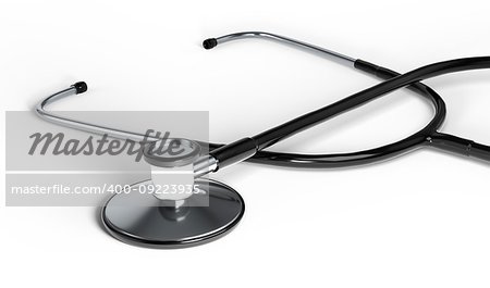 stethoscope. Medical instrument used in medical diagnostics. 3d render,