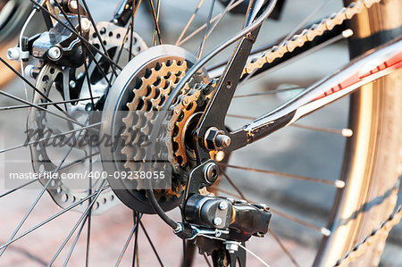 An Gear Bicycle in soft light .