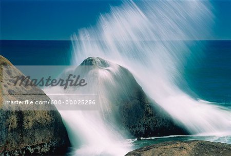 Rocks Breaking Waves Atlantic Ocean Northern Cape, South Africa