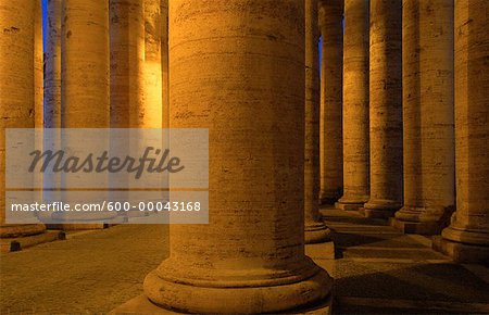 Columns at Dusk Saint Peter's Square Vatican City, Rome, Italy