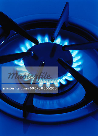 Flame from Gas Stove Element Flame from Gas Stove Element