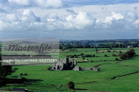 Overview of Landscape and Hore Abbey, Cashel, Ireland