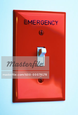 Close-Up of Red Emergency Switch Close-Up of Red Emergency Switch