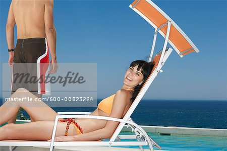 Man and Woman At Poolside