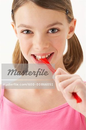 Girl Eating Licorice