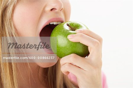 Girl Holding Apple