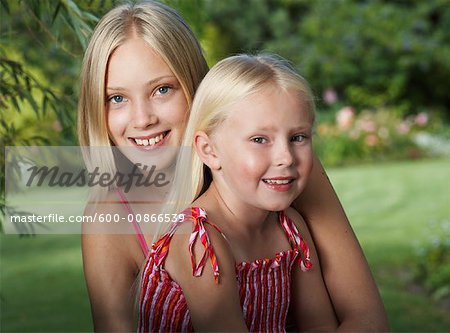 Portrait of Girls Outdoors