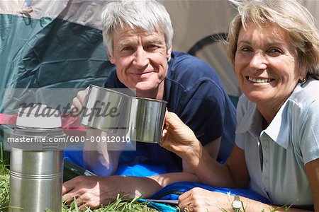 Portrait of Couple in Tent