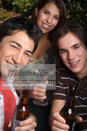 Group Of Young People With Drinks