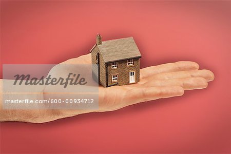 Person's Hand Holding House