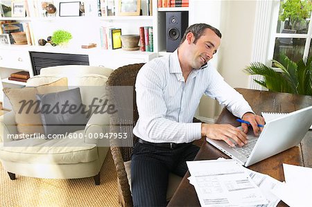 Man Working from Home