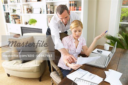 Couple Working in Home Office