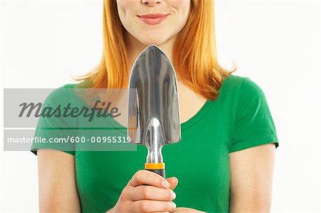 Woman Holding Spade