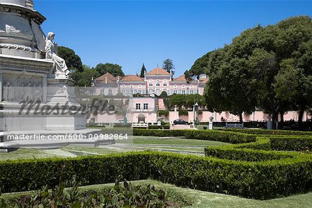 Praca Afonso de Albuquerque, Presidential Palace in the Background, Belem, Portugal