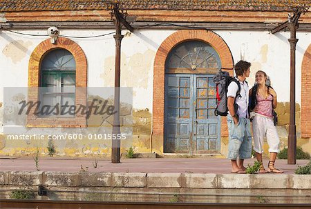 Couple Waiting for Train