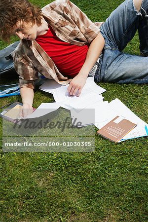 Student Working Outdoors