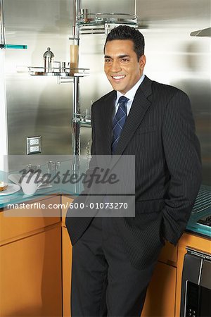 Businessman in Kitchen