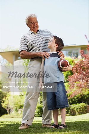 Portrait of Grandfather with Grandson