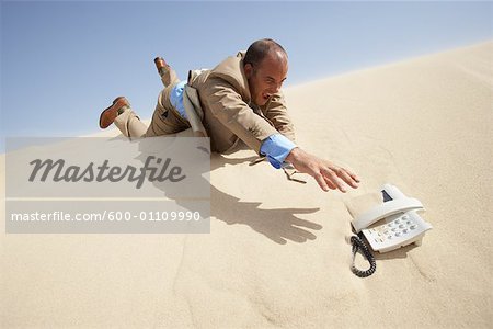 businessman crawling