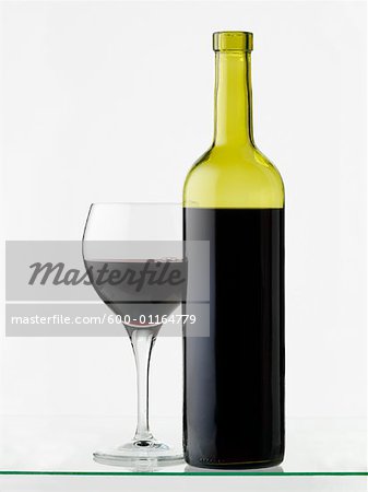 Wine Glass and Wine Bottle