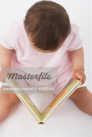 Baby Looking at Book