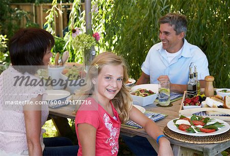 Family Eating Outdoors