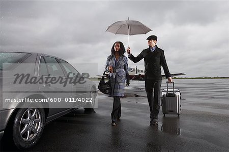 People on Airport Tarmac