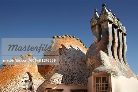 Rooftop, Casa Batllo, Barcelona, Spain