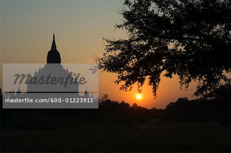 Silhouette of Sulamani, Bagan, Myanmar