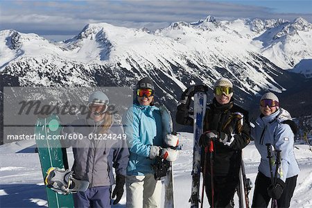 Group Portrait at Top of Ski Hill Whistler, BC, Canada