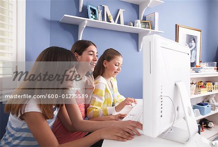 Girls Using Computer