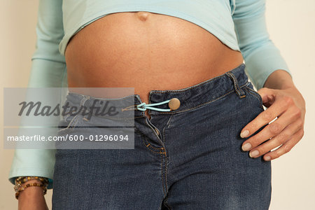 Close-Up of Pregnant Woman's Stomach