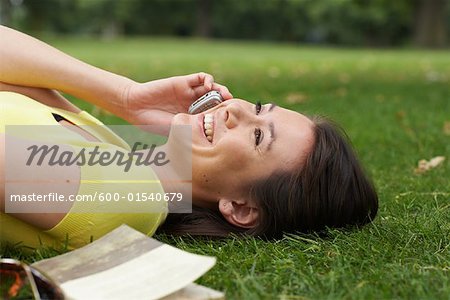 Woman Using Cellular Phone