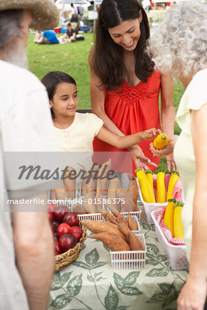 Mother and Daughter at Farmers Market