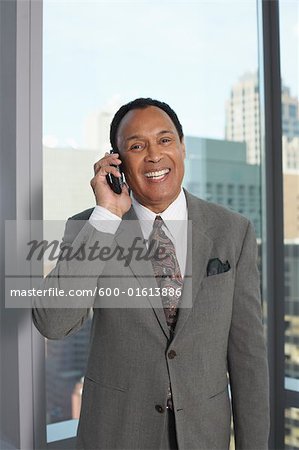 Businessman Talking on Cell Phone