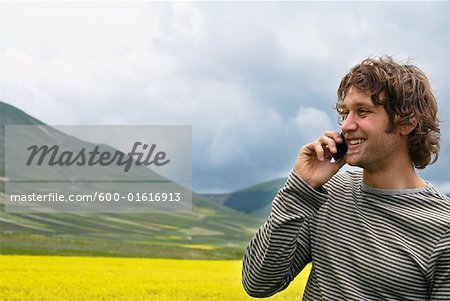 Man Using Cellphone