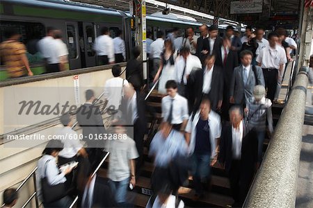 People in Shinbashi Station, Tokyo, Japan