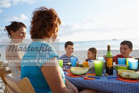 Family Eating Outdoors