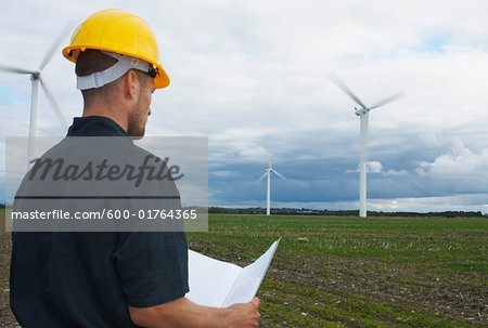 Worker on Wind Farm, Denmark