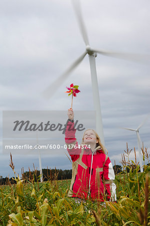 Girl with Pinwheel