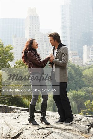 Couple in City Park, New York City, New York, USA