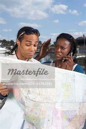 Couple Looking at Map